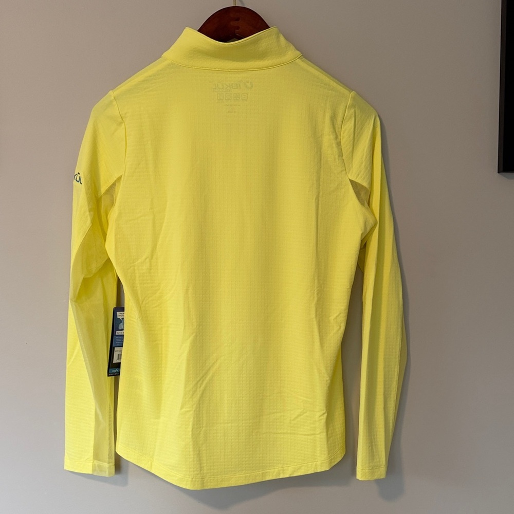 IBKUL Bright Yellow Long-Sleeve Quarter-Zip Performance Top - Picture 5 of 5